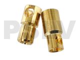 Q-C-0022  Quantum Φ6.0 mm Gold Plated Bullet Connectors Easy Solder  